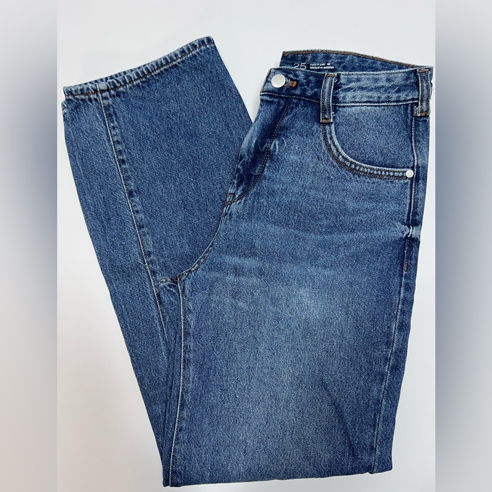 Pilcro Anthropologie Stovepipe Straight Leg Jeans Size 25 Medium Wash